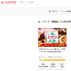 ＣＡＭＰＦＩＲＥで飲食店を応援する方法